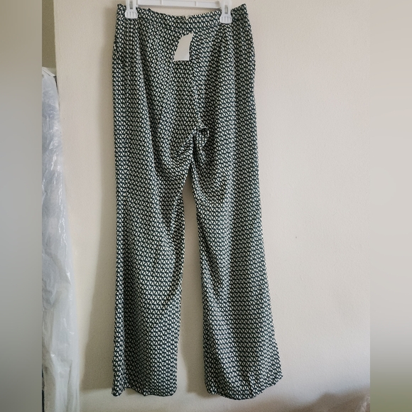 Set Oversized Resort Shirt & Pants Green Zigzag Dark Green Patterned… - Picture 9 of 16